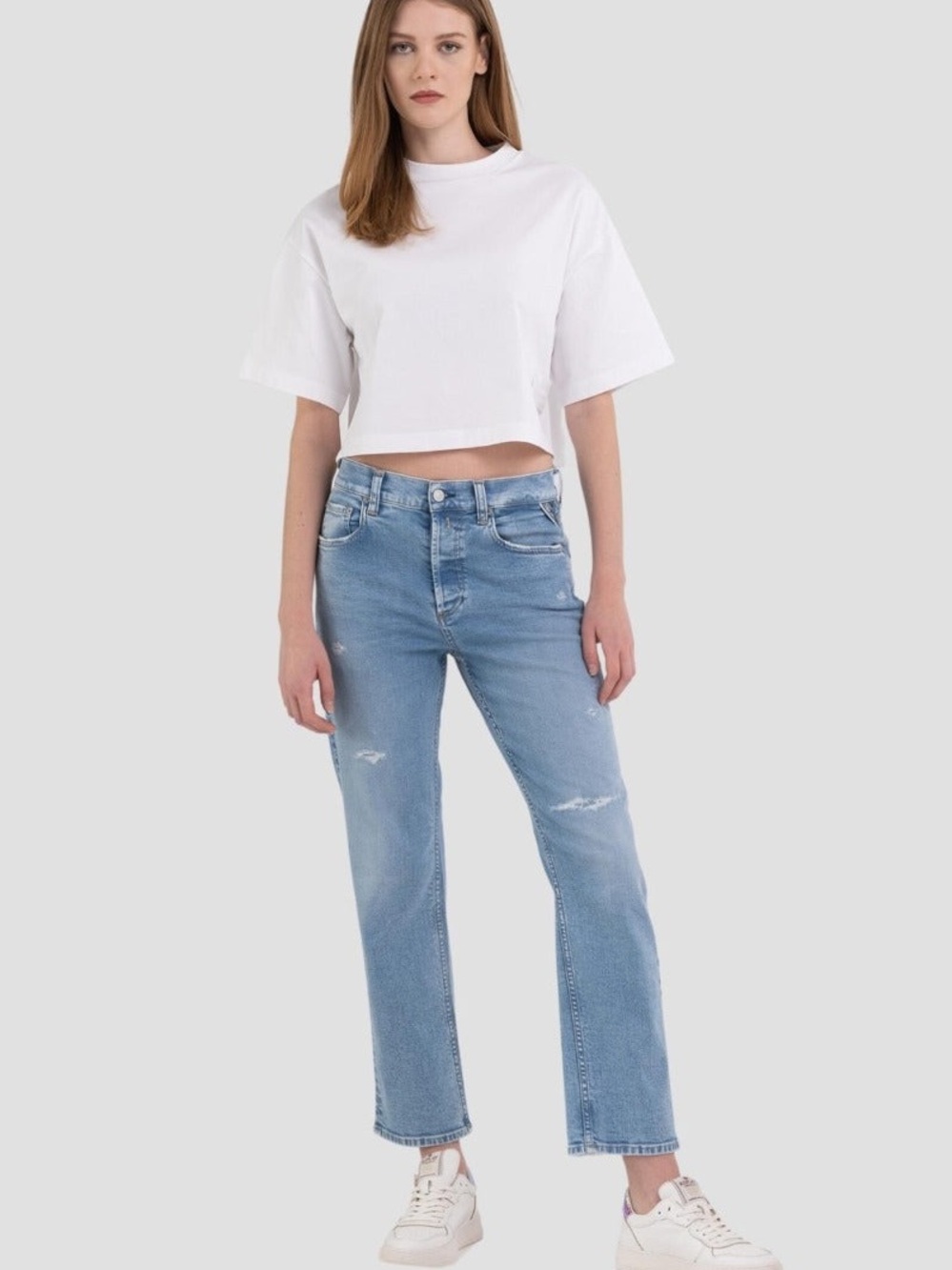 Replay Maijke Straight High Rise Fit Jeans – Size 29 ✨ white wash
